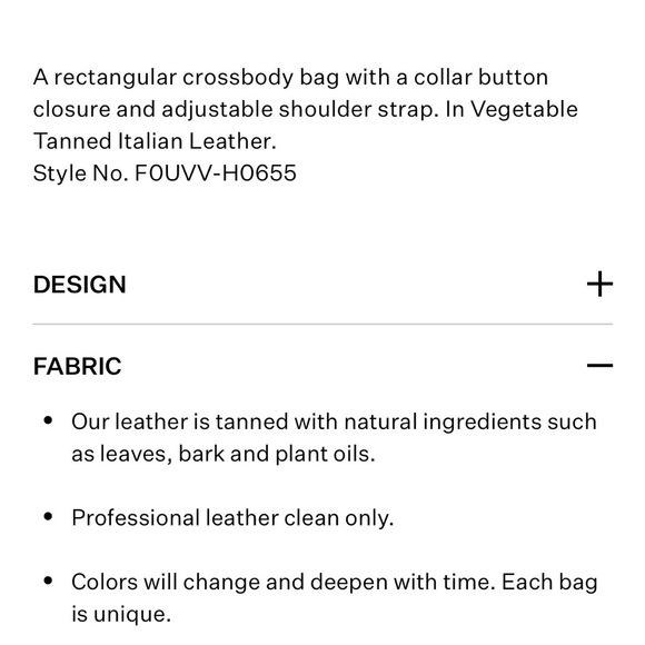 Eileen Fisher Vegetable Tanned Italian Leather Crossbody Tote Bag - Picture 8 of 15